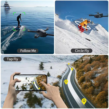 GPS Drone with 4K Camera Foldable Quadcopter FPV Auto Return Home 5G Transmission Adjustable Lens 20 Min Flight
