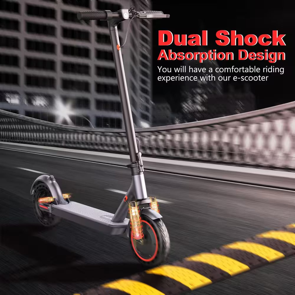 2-Wheel Electric Scooter, Dual Suspension and Solid Tire, 500W Brushless Hub Motor, Portable and Lightweight
