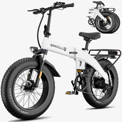 Folding Electric Bicycle 20X4.0" 1400W,28Mph,60Mile,48V 15Ah,Urban Commuting Adult Electric Bicycle