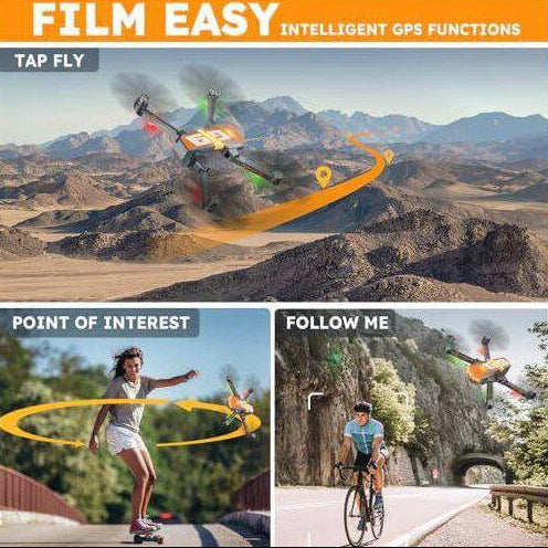 GPS Foldable Drone with 4K UHD Camera Brushless Motor 5G FPV Auto Return Long Flight Time Follow Me Mode, Dark Gray