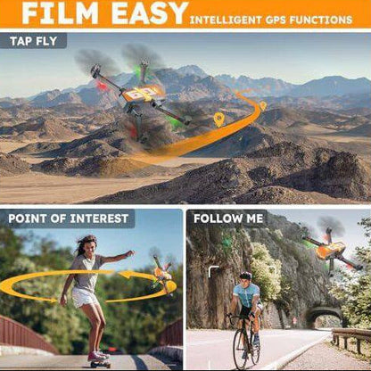 GPS Foldable Drone with 4K UHD Camera Brushless Motor 5G FPV Auto Return Long Flight Time Follow Me Mode, Dark Gray