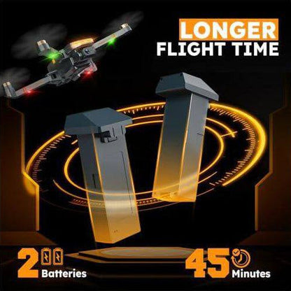 GPS Foldable Drone with 4K UHD Camera Brushless Motor 5G FPV Auto Return Long Flight Time Follow Me Mode, Dark Gray
