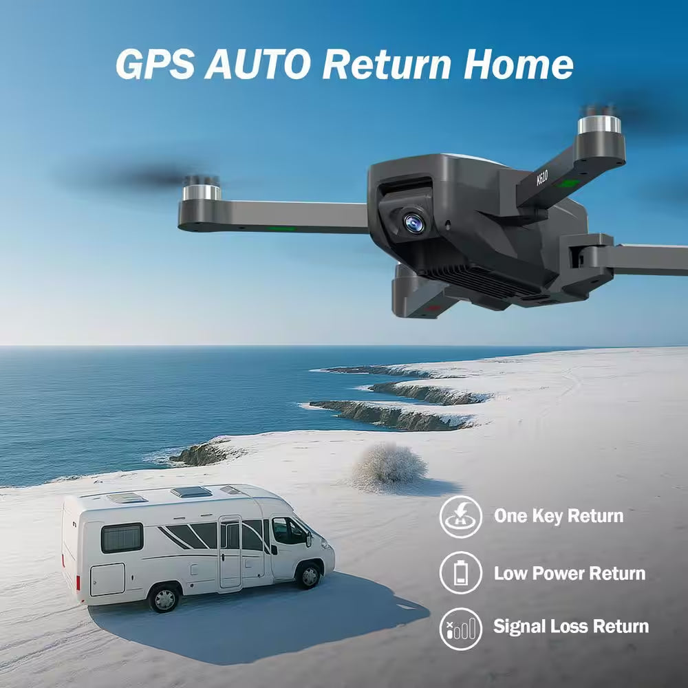 GPS Drone with 4K Camera Foldable Quadcopter FPV Auto Return Home 5G Transmission Adjustable Lens 20 Min Flight
